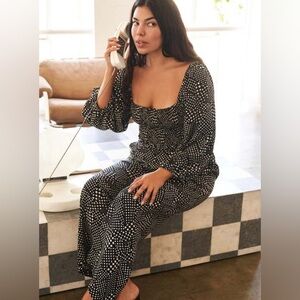 Whimsy + Row black checkered top and trousers set, s